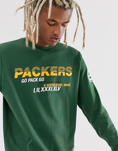 Зеленый свитшот с принтом New Era NFL Green Bay Packers