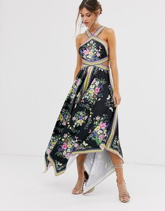 Платье миди с халтером и вырезами по бокам ASOS EDITION - Мульти
