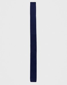 Темно-синий трикотажный галстук ASOS DESIGN - Темно-синий