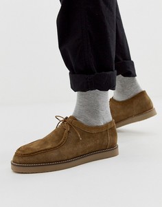 Светло-коричневые туфли на шнуровке Topman - Рыжий
