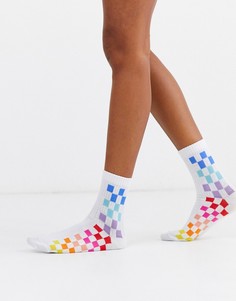 Разноцветные носки до щиколотки с шахматным принтом ASOS DESIGN - Мульти