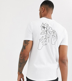 Футболка с принтом на спине ASOS DESIGN Tall - Белый
