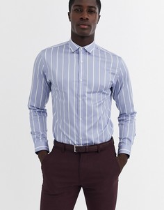 Синяя рубашка в полоску Jack & Jones Premium - Синий