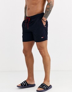 Темно-синие шорты для плавания средней длины с логотипом Tommy Hilfiger - Темно-синий