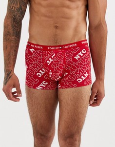 Боксеры-брифы со сплошным принтом красного цвета Tommy Hilfiger authentic - Красный