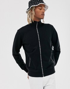 Черная спортивная куртка с молнией и карманами Calvin Klein Jeans - Черный