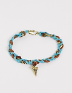 Плетеный браслет бирюзового цвета Classics 77 - Синий