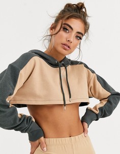 Суперкороткий худи с логотипом ASOS 4505 - Серый