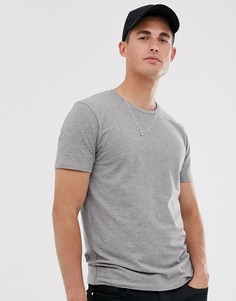 Серая футболка с круглым вырезом Celio - Серый