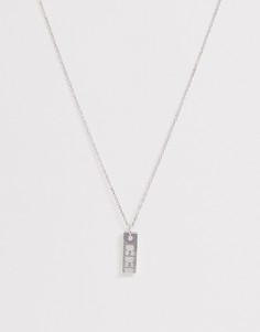 Серебристая цепочка с подвеской в виде рулетки Icon Brand - Серебряный