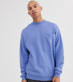 Oversize-свитшот с большим нагрудным карманом ASOS DESIGN Tall - Фиолетовый