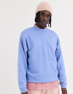 Oversize-свитшот с большим карманом на груди ASOS DESIGN - Фиолетовый