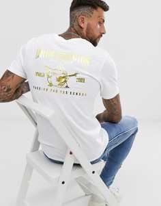 Белая футболка с логотипом металлик True Religion - Белый