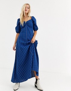 Платье-трапеция макси в клетку ASOS DESIGN - Мульти