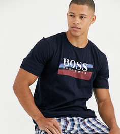 Темно-синяя футболка с логотипом BOSS bodywear Urban - Темно-синий