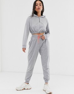 Спортивный костюм с худи и джоггерами с принтом на подкладке ASOS DESIGN - Серый