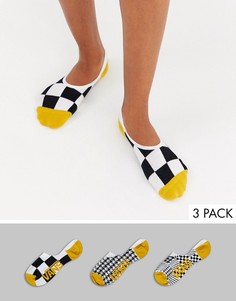 Носки с рисунком в ломаную клетку Vans Canoodle (3 пары