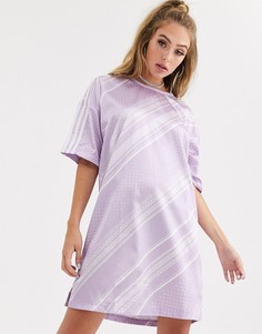 Платье с принтом adidas Originals - Фиолетовый