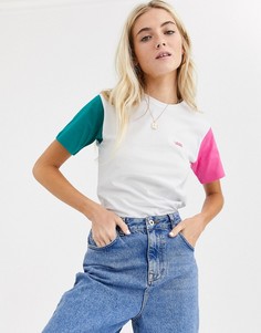 Белая футболка колор блок Vans - Белый