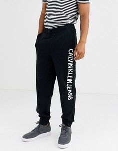 Джоггеры с логотипом сбоку Calvin Klein Jeans - Черный
