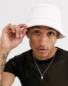 Белая панама из искусственной кожи ASOS DESIGN - Белый