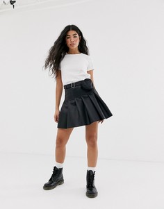 Плиссированная мини-юбка с сумочкой на поясе ASOS DESIGN - Черный