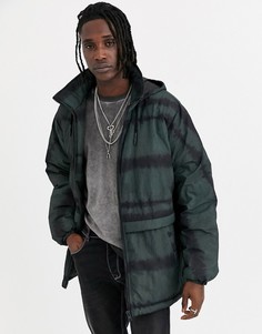 Темная парка с принтом тай-дай ASOS DESIGN - Мульти