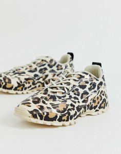 Леопардовые кроссовки на толстой подошве ASOS DESIGN Dominic - Мульти