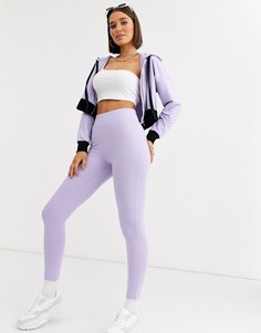 Леггинсы для дома и путешествий с завышенной талией ASOS DESIGN - Фиолетовый