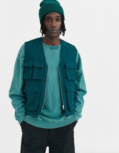 Зеленый жилет в стиле милитари ASOS DESIGN - Зеленый