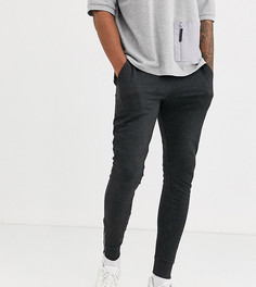 Темно-серые джоггеры скинни с молниями на манжетах ASOS DESIGN Tall - Серый