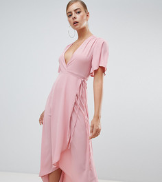 Платье миди с запахом Missguided - Розовый