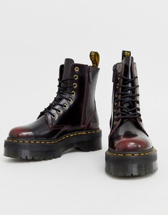 Кожаные ботинки на массивной подошве Dr Martens Jadon - Красный