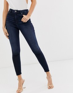 Синие джинсы скинни с завышенной талией ASOS DESIGN Ridley