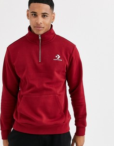 Бордовый джемпер с молнией Converse - Красный