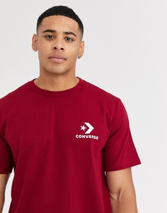 Красная футболка со звездой и шевроном Converse - Красный