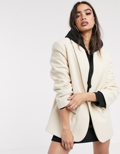Пальто кремового цвета в винтажном стиле ASOS DESIGN - Бежевый