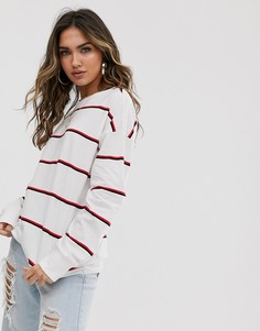 Лонгслив в полоску с отделкой на манжетах ASOS DESIGN - Мульти