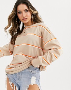 Лонгслив в полоску с отделкой на манжетах ASOS DESIGN - Мульти