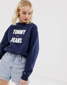 Свитшот с логотипом Tommy Jeans - Темно-синий