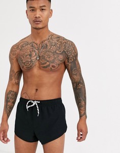 Черные короткие шорты для плавания ASOS DESIGN - Черный
