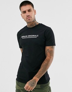 Футболка с принтом ASOS DESIGN - Черный