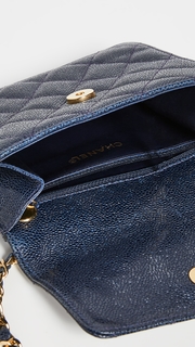 What Goes Around Comes Around Chanel Navy Small Shoulder Bag