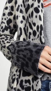 360 SWEATER Jocelyn Leopard Cashmere Cardigan