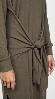 Enza Costa Peached Jersey Waist Tie Dress