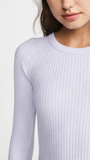 Enza Costa Poorboy Rib Crew Tee