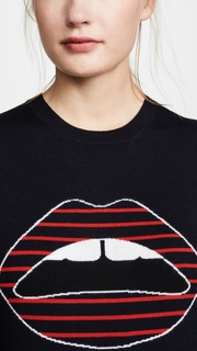 Markus Lupfer Emma Intarsia Stripe Lip Pullover