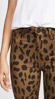 LAGENCE Margot Spot Animal Print Jeans