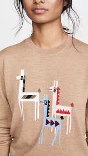 Markus Lupfer Natalie Intarsia Llama Sweater