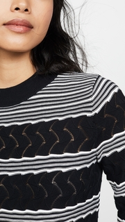 Club Monaco Striped Crew Neck Sweater